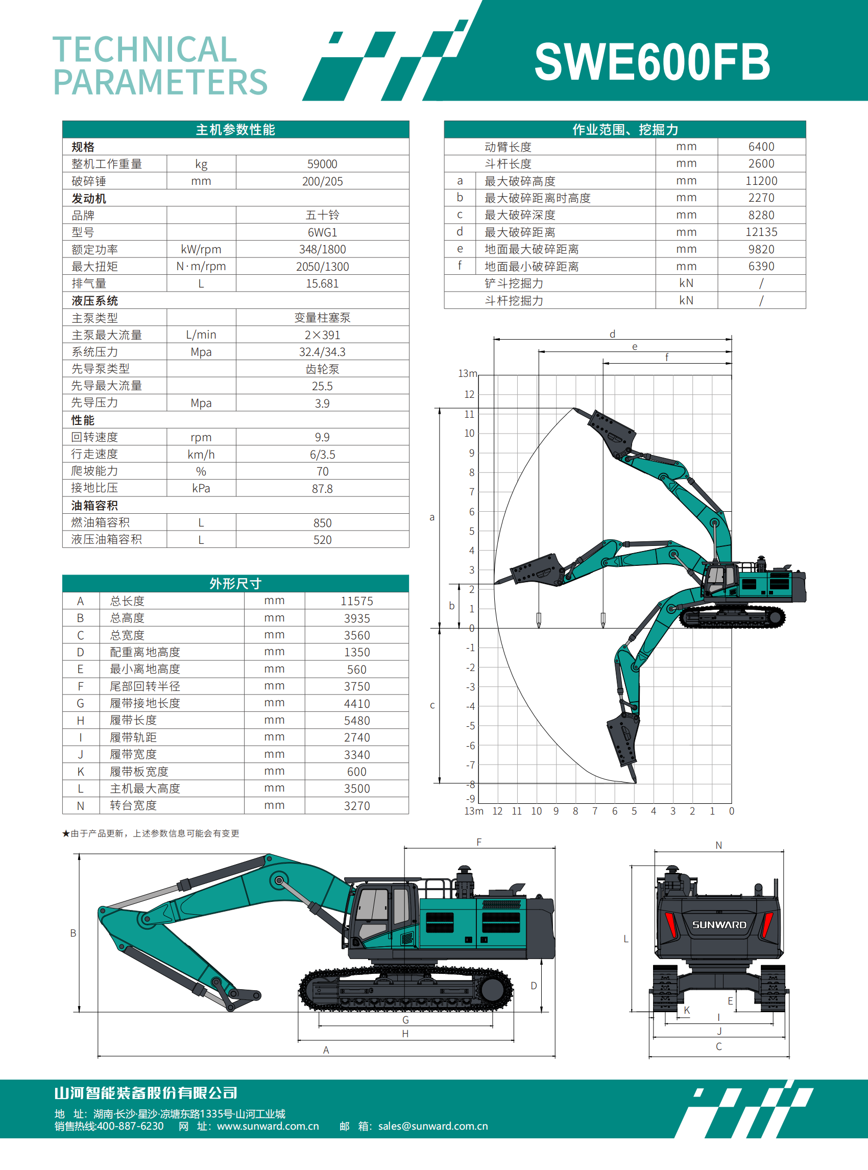 SWE600FB 大型挖掘机